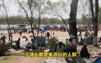 潍坊北辰湿地公园人山人海，停车场爆满，帐篷遍地是，太热闹了