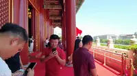 恢复开放第一天，登天安门城楼