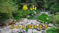 徒步泰山天烛峰登山路线，泰山后山一个人都没有，但景色真好