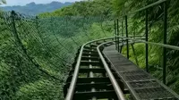 川西竹海的特色下山滑道车