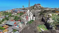 航拍泰山大观峰