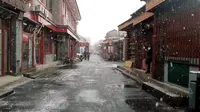 【高清】雪天琉璃厂文化街步行