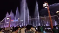 营口大石桥市的蟠龙山夜晚