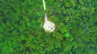 「4K航拍｜高清」✨大连白云山山体公园 同心六角亭 花岗岩大莲花🪷