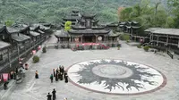 湘西龙山惹巴拉景区由彭家寨、惹巴拉【摆手堂】和梁家寨三块构成