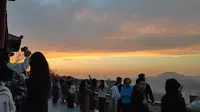 兰山公园二台阁日落夜景 一台阁兰哈顿实况 2025.10.2周四下午＋晚上拍摄