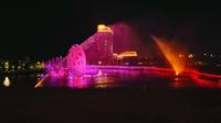 惠州，千花洲度假区，酒店门音乐喷泉秀。