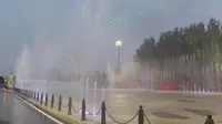 哈尔滨冰雪大世界喷泉水秀全程