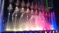 罕见，绵阳铁牛广场音乐喷泉突然开了