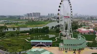 体验临泉格林童话乐园，第1次坐摩天轮，感觉好舒服啊