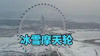 来到冰雪大世界，登上冰雪摩天轮，看到了冰雪大世界最美的夜景