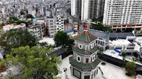 航拍玉林万花楼