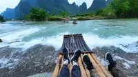 阳朔遇龙河漂流