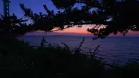 烟台养马岛莲花夕照日落