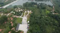 航拍烟台莱阳白垩纪国家地质公园