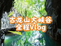 广西百色古龙山大峡谷全程Vlog，瀑布，峡谷，溶洞，地下河，还有爆火的漂流，景色怡人