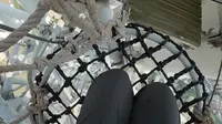 第一视角带你在广州塔的58楼走钢丝，太刺激了