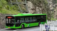 【柴油宇光】阿坝州四姑娘山双桥沟景区公交运行视频