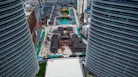 航拍建设中的徐州文庙街区