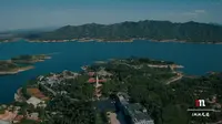 航拍西柏坡，免费5A景区，不光是革命圣地，自然风光也是极美的