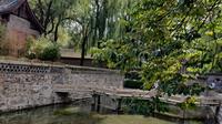 美丽的晋祠博物馆，太原市晋源区的4A景点，亭台楼阁，夏末拍摄，转眼入冬
