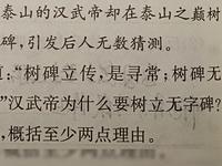 对于汉武帝为什么要在泰山上设立无字碑，我有以下几点看法（直供参考）