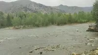 新疆可可托海景区额尔齐斯河大峡谷全程录影！