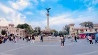 天津意大利风情区马可波罗广场和平女神