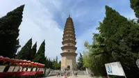 实拍山西芮城寿圣寺塔，建于北宋屹立千年，饱受战火洗礼