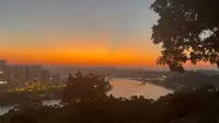 南宁青秀山看落日