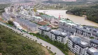 航拍磁山温泉小镇