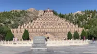 吴忠青铜峡黄河大峡谷，一百零八塔