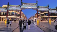 夜游北京前门大街/大栅栏，北京最古老的商业步行街|4K中国