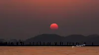 宁波东钱湖延时摄影日落4K