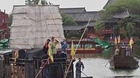 开封清明上河园，复原版汴河漕运，船夫的号子不看字幕您听得懂吗？