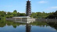 上海方塔园，中国旅游精选4A景区，历史文物园林，古塔与照壁闻名全国，园林设计典范。