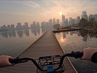 长沙骑行—梅溪湖文化艺术中心及湖边栈道