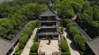 无锡市鸿山泰伯墓景区航拍