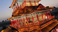 【4k60竖屏】用大疆AVATA360打开咸阳清渭楼，感受古城绝美夜景，山南水北咸阳很美