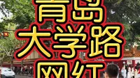 青岛大学路最火的网红打卡墙，位于大学路和鱼山路的交界处，拐角处对称镶嵌着汉白玉材质的“大学路”和“鱼山路”路名牌。