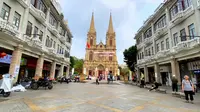 全球四大全石结构哥特式教堂之一的广州圣心大教堂