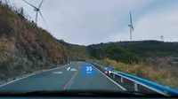 舟山马目山风车营地，华为智驾开沟里