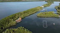 吉林大安。嫩江湾景区。航拍