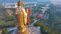 无锡灵山大佛胜境 航拍 旅行视角