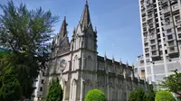 霞山天主教堂，也称维多尔天主教堂，典型的哥特式建筑，法国殖民广州湾时所建。