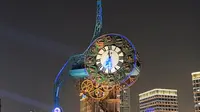 天津 世纪钟 19时整点报时