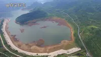 航拍大秦岭1 西安市水源地 仙游寺法王塔旁黑河水库 陕西周至县