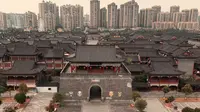 湖南郴州桂阳县桂阳文化园航拍 桂阳古郡城航拍