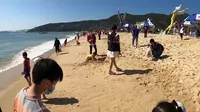 实拍大梅沙海滨公园美景，免费开放，深圳最近的沙滩