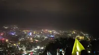 兰山公园三台阁处拍兰州市区夜景 2025.10. ＋二台阁～安定门山脚下公路夜晚实际情况随拍摄制记录
